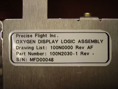 Precise Flight Oxygen Display Logic Assembly