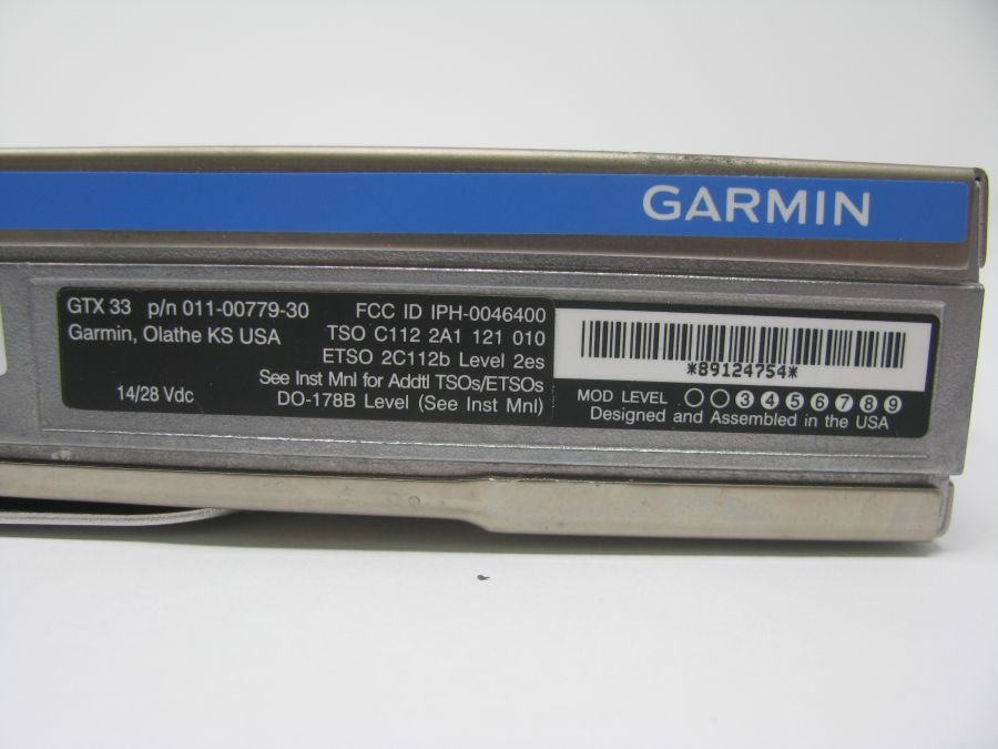 Garmin GTX 33ES (w/ES - Extended Squitter) Remote Transponder