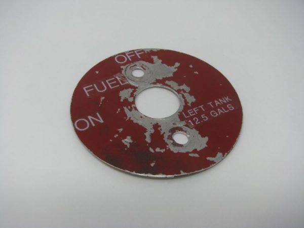 Luscombe Fuel Selector Cover Plate